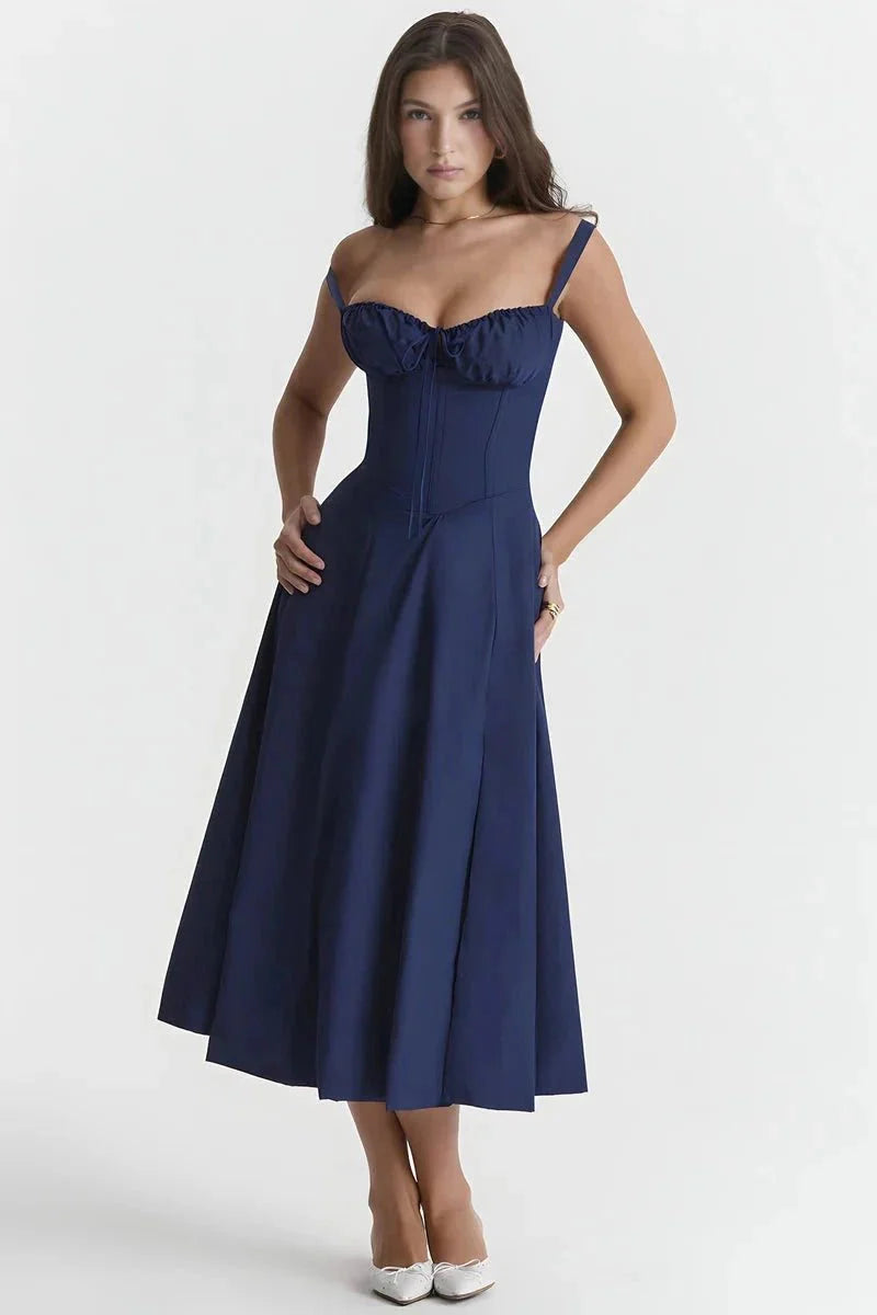 Bustier Zomerjurk met Corset & Zijsplit Dames | Vrouwelijk | Linsay