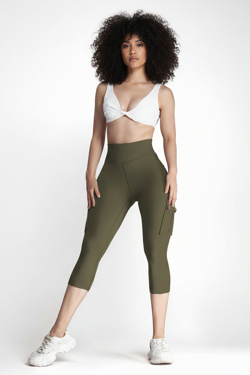 Capri Legging Dames High Waist Butt Lifting Zakken | Zika