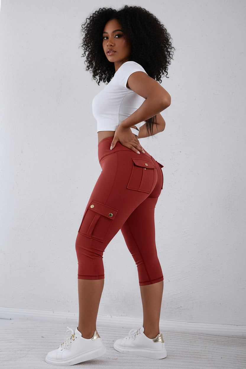 Capri Legging Dames High Waist Butt Lifting Zakken | Zika