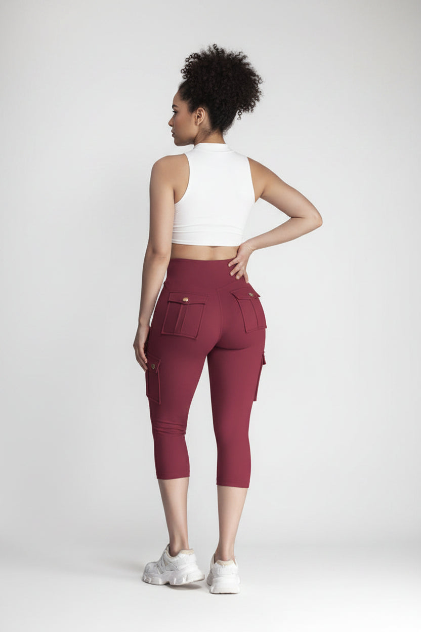 Capri Legging Dames High Waist Butt Lifting Zakken | Zika