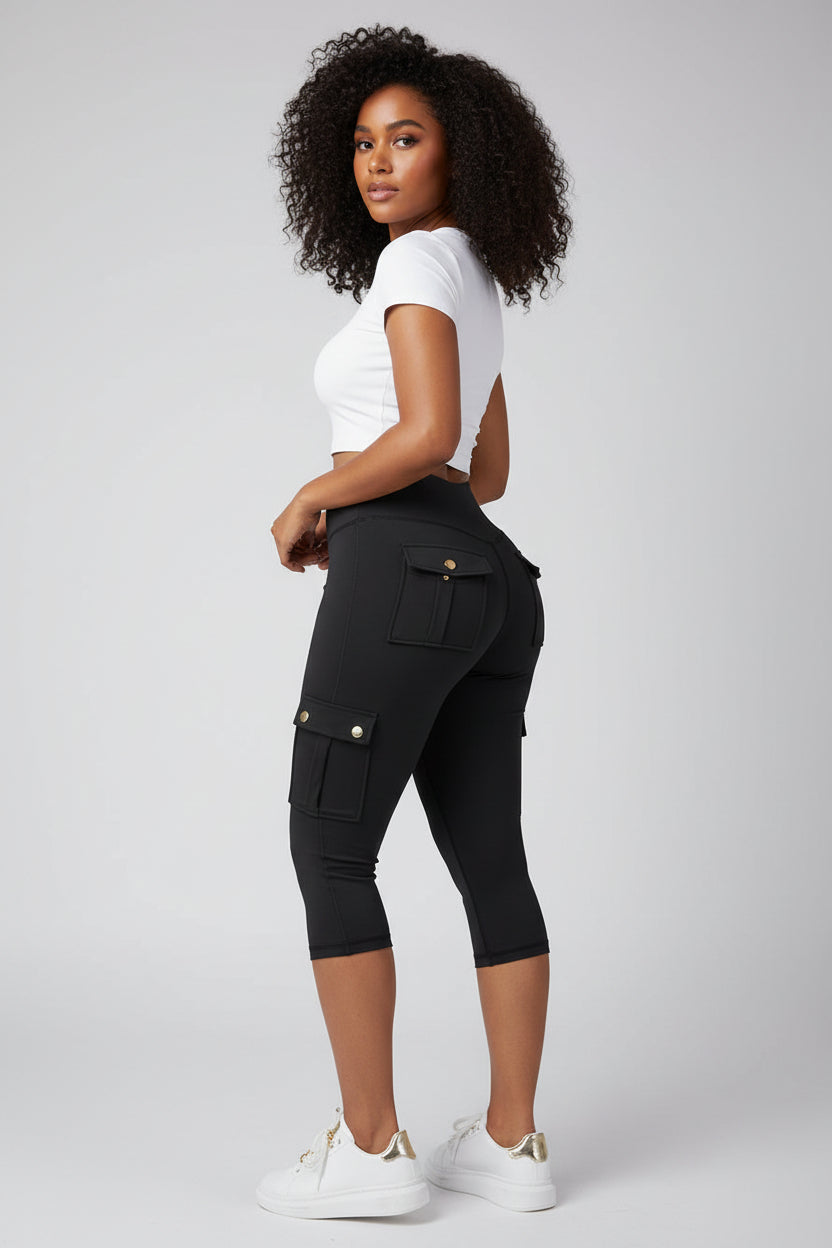 Capri Legging Dames High Waist Butt Lifting Zakken | Zika