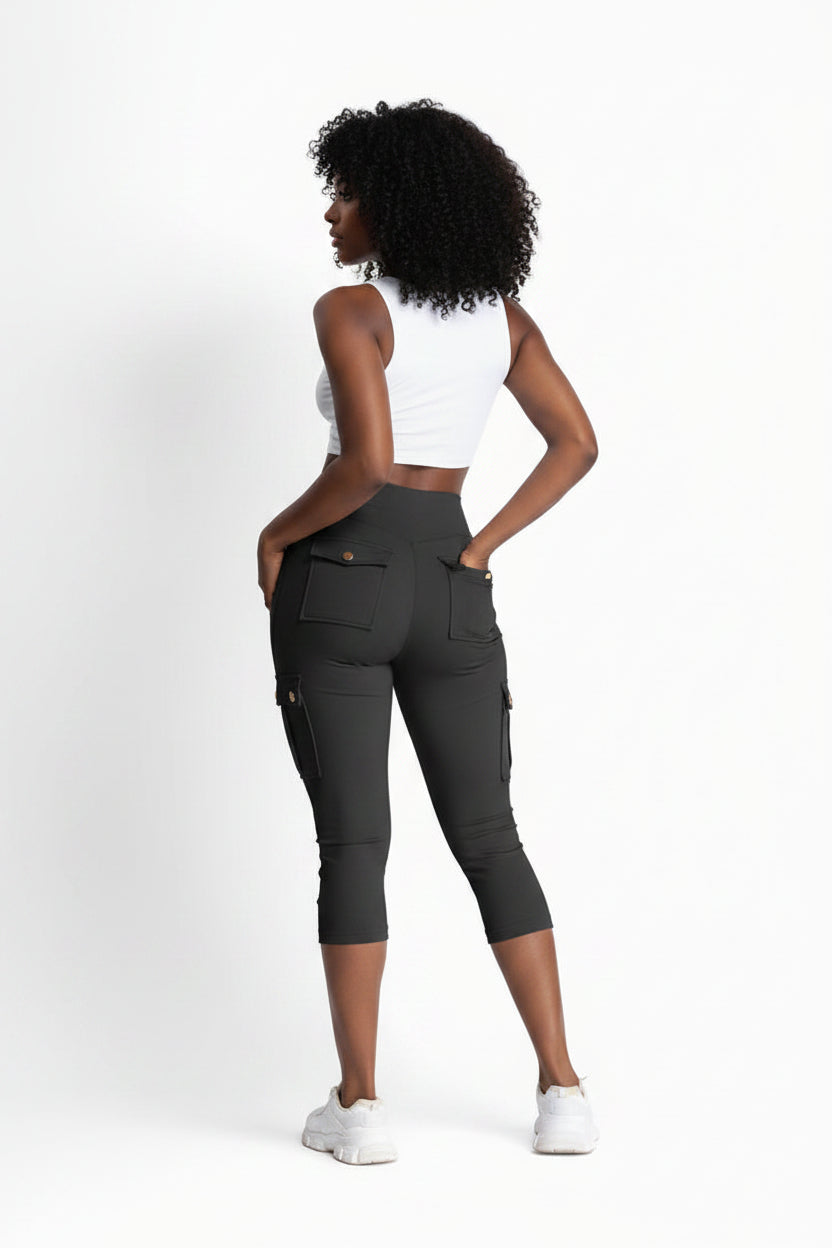 Capri Legging Dames High Waist Butt Lifting Zakken | Zika