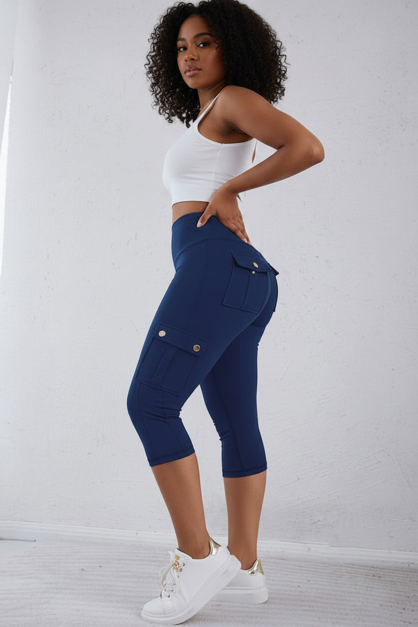 Capri Legging Dames High Waist Butt Lifting Zakken | Zika