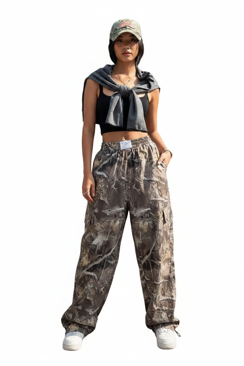 Cargo Broek Dames Camila - Hoge Taille en Wijde Pijpen