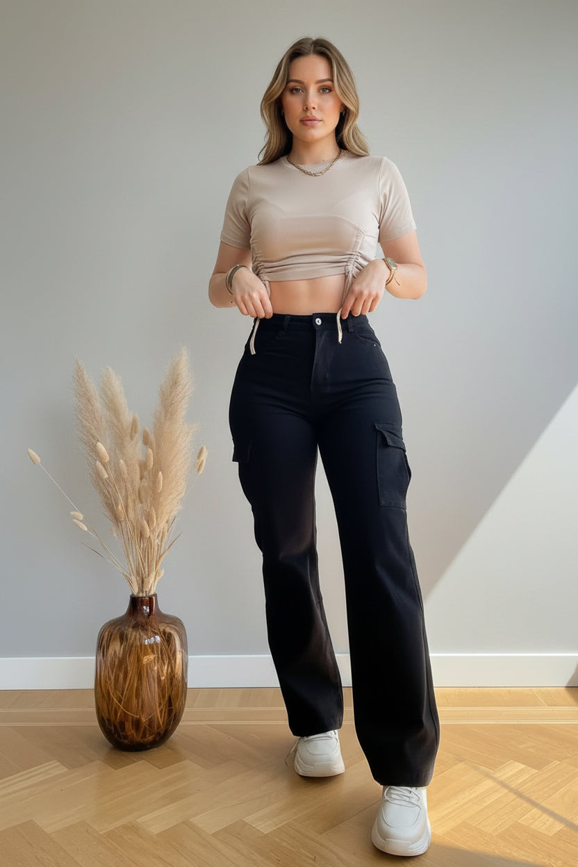 Cargo Jeans Dames Trendy Casual Broek | Marlène
