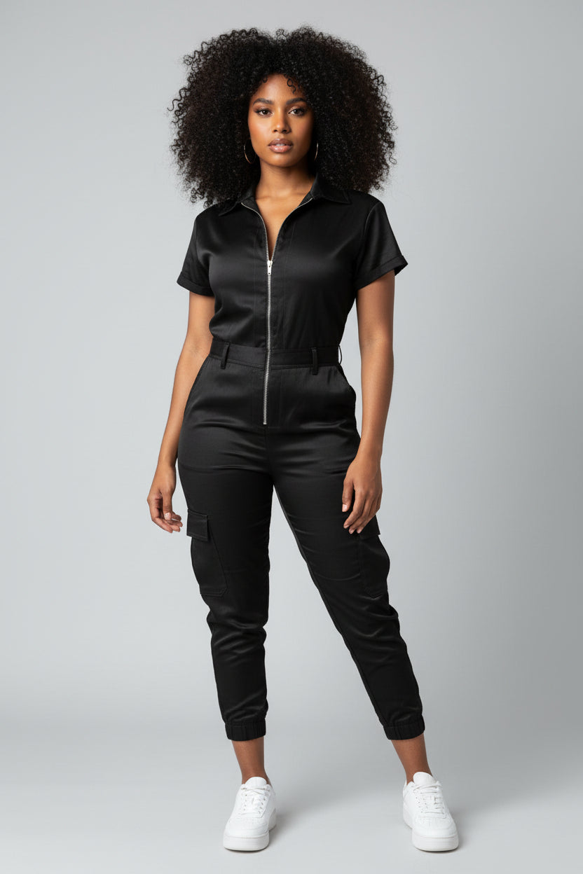 Cargo Jumpsuit Dames met Riem Casual Strak | Roxane