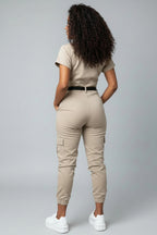 Cargo Jumpsuit Dames met Riem Casual Strak | Roxane