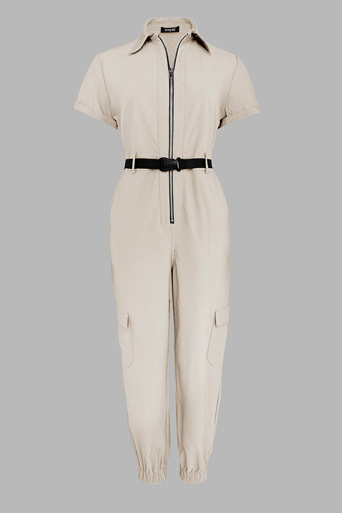 Cargo Jumpsuit Dames met Riem Casual Strak | Roxane