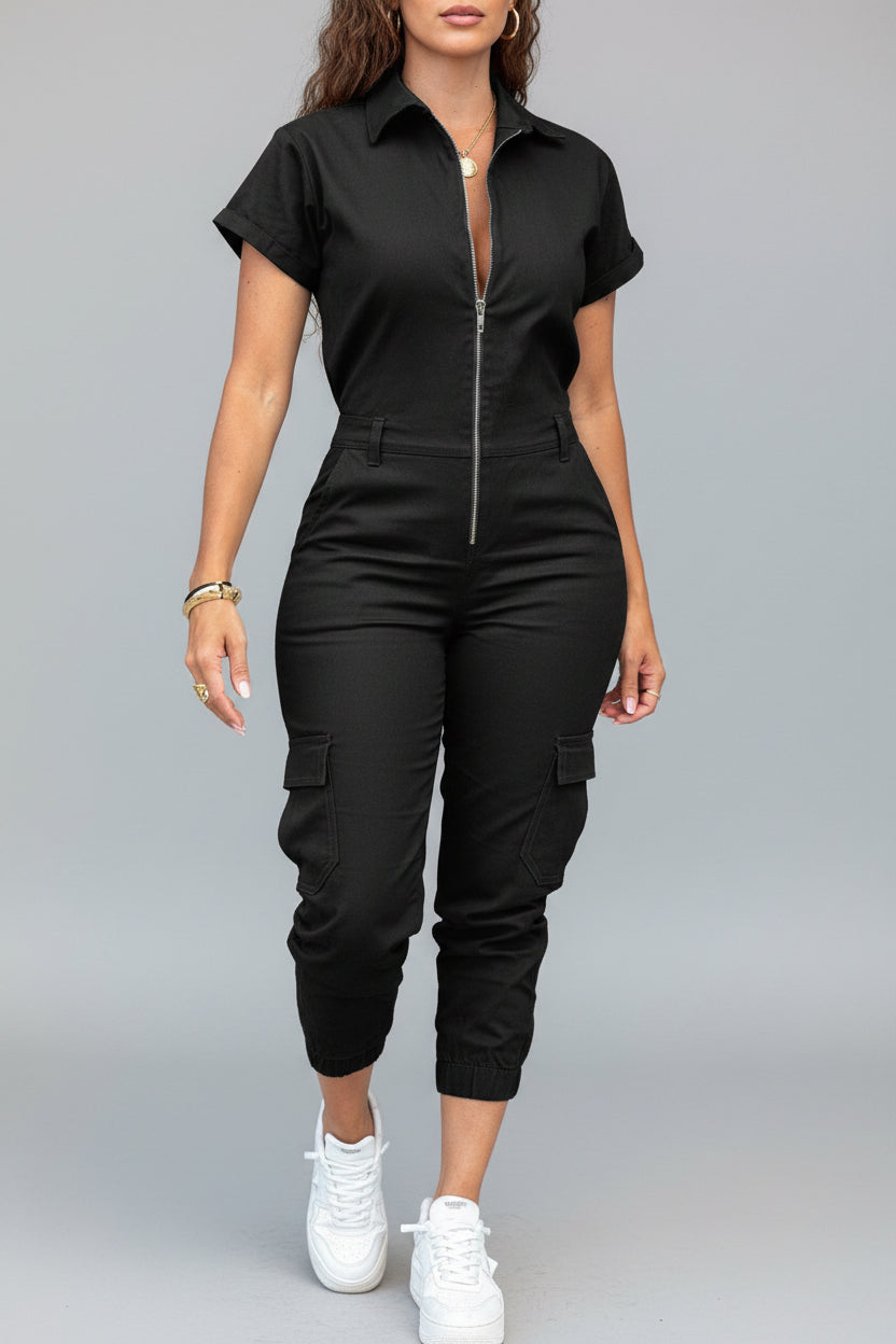 Cargo Jumpsuit Dames met Riem Casual Strak | Roxane