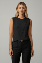 Casual Blouse met Ronde Hals voor Dames | Open Armen | Sori