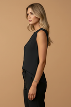Casual Blouse met Ronde Hals voor Dames | Open Armen | Sori