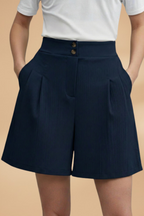 Casual Short met Knopenrij voor Dames | Zakken & Riemlusjes | Stephanie
