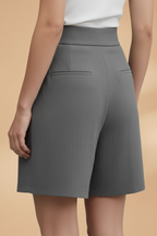 Casual Short met Knopenrij voor Dames | Zakken & Riemlusjes | Stephanie
