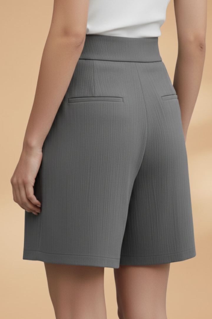 Casual Short met Knopenrij voor Dames | Zakken & Riemlusjes | Stephanie