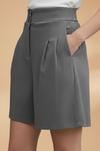 Casual Short met Knopenrij voor Dames | Zakken & Riemlusjes | Stephanie