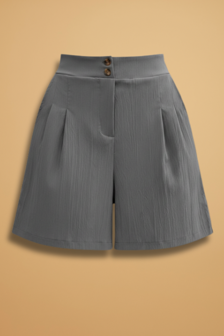 Casual Short met Knopenrij voor Dames | Zakken & Riemlusjes | Stephanie