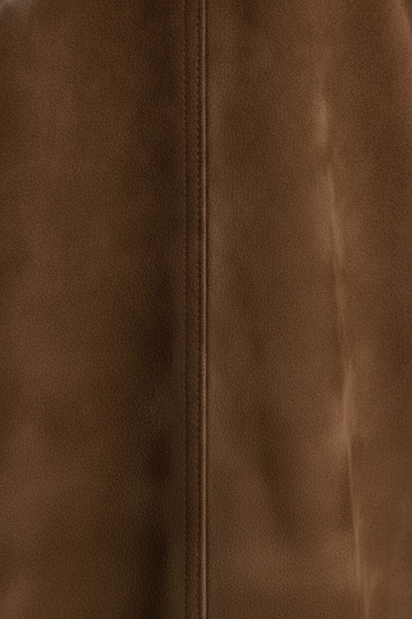 Oversized Suedelook Blazer — Orla – Chocoladebruin – detail