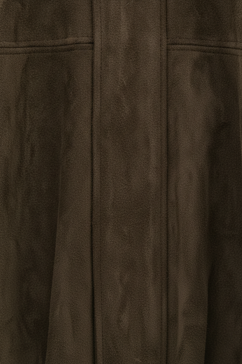 Oversized Suedelook Jack — Delara – Chocoladebruin – detail