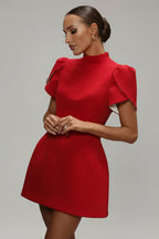 Cocktailjurk met Gestructureerde Mouwen Dames | Aansluitend | Clavara