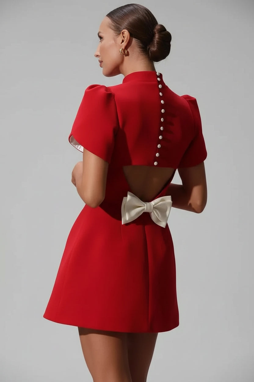 Cocktailjurk met Gestructureerde Mouwen Dames | Aansluitend | Clavara