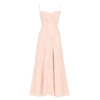 Corset Maxi Jurk van Organza Jacquard met Vetersluiting Dames | Yara