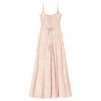 Corset Maxi Jurk van Organza Jacquard met Vetersluiting Dames | Yara