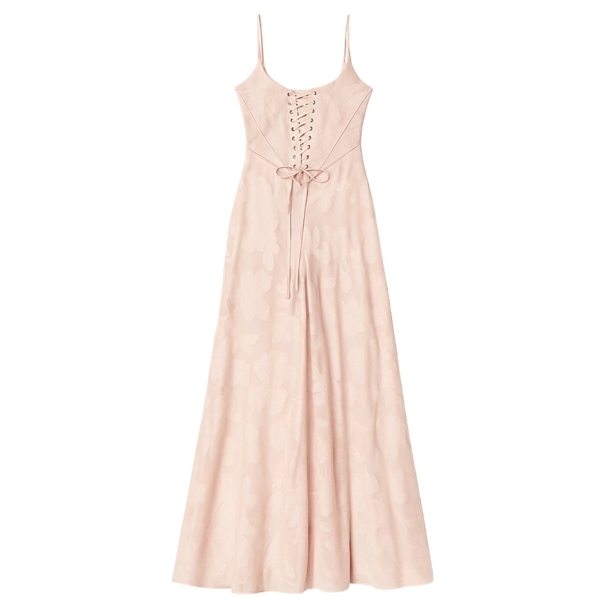 Corset Maxi Jurk van Organza Jacquard met Vetersluiting Dames | Yara
