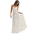 Corset Maxi Jurk van Organza Jacquard met Vetersluiting Dames | Yara