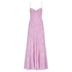 Corset Maxi Jurk van Organza Jacquard met Vetersluiting Dames | Yara