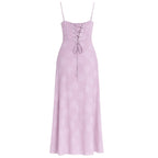 Corset Maxi Jurk van Organza Jacquard met Vetersluiting Dames | Yara