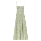 Corset Maxi Jurk van Organza Jacquard met Vetersluiting Dames | Yara