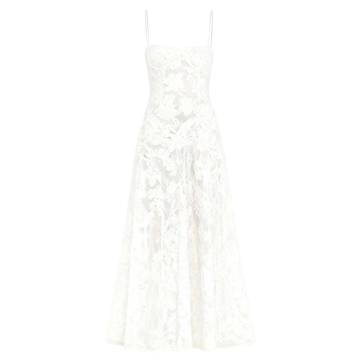 Corset Maxi Jurk van Organza Jacquard met Vetersluiting Dames | Yara