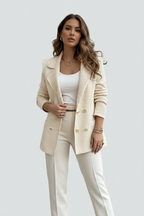 Dames Blazer Roselle - Getailleerde Pasvorm en Knoopsluiting