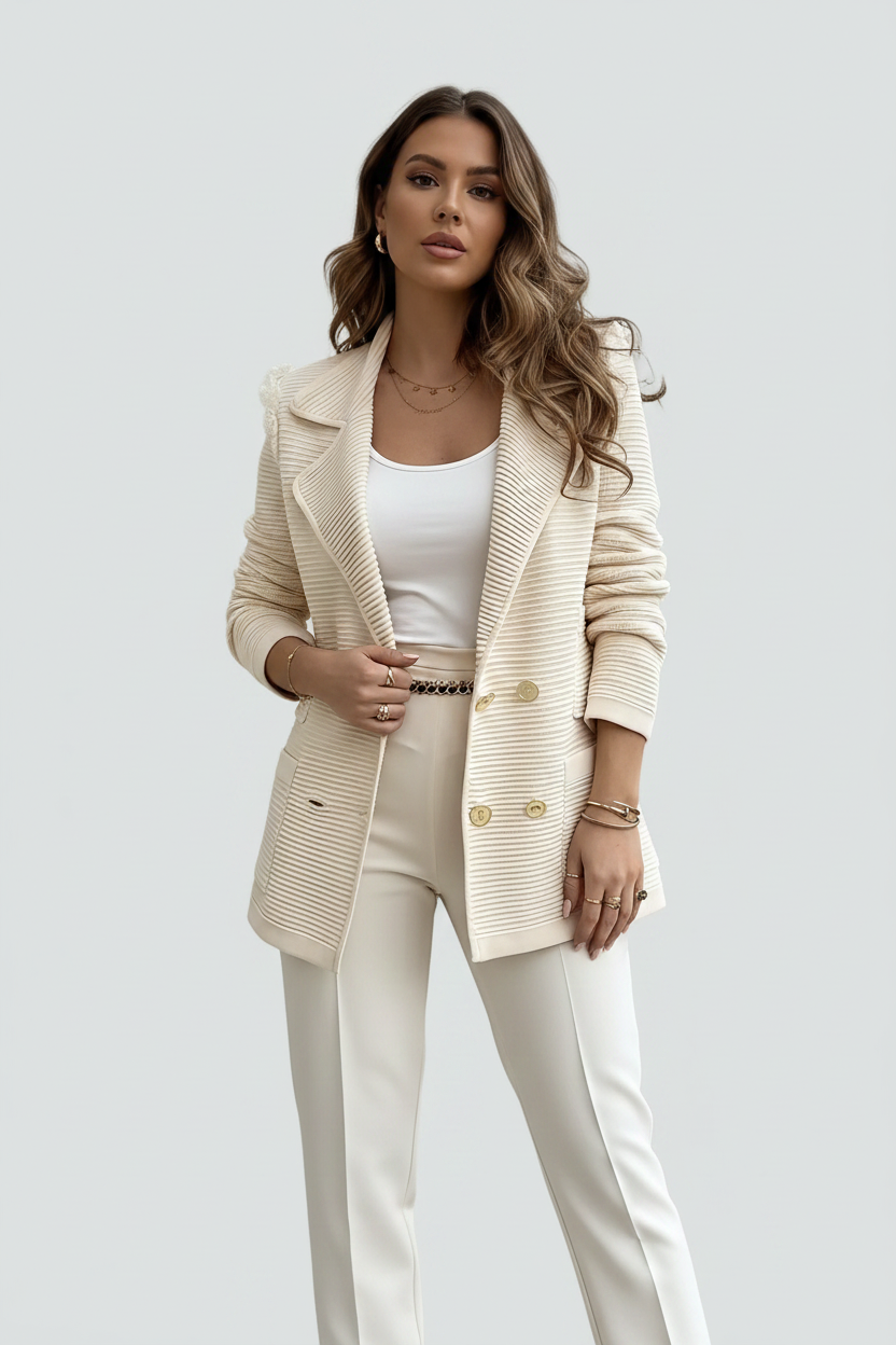 Dames Blazer Roselle - Getailleerde Pasvorm en Knoopsluiting