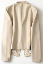 Dames Blazer Zahara - Leren Look en Reverskraag