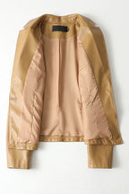 Dames Blazer Zahara - Leren Look en Reverskraag