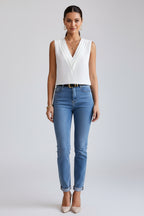 Dames Blouse Alma - Mouwloos en Elegante Pasvorm