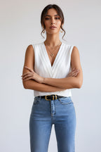 Dames Blouse Alma - Mouwloos en Elegante Pasvorm