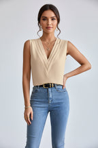 Dames Blouse Alma - Mouwloos en Elegante Pasvorm
