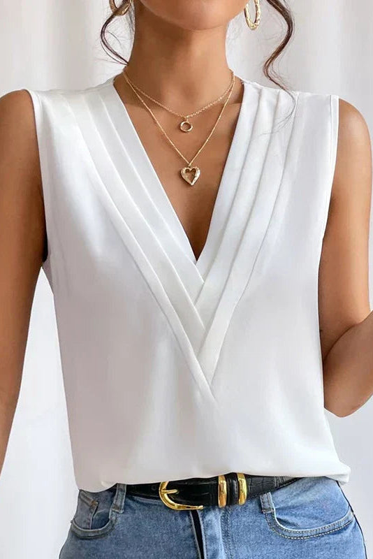 Dames Blouse Alma - Mouwloos en Elegante Pasvorm