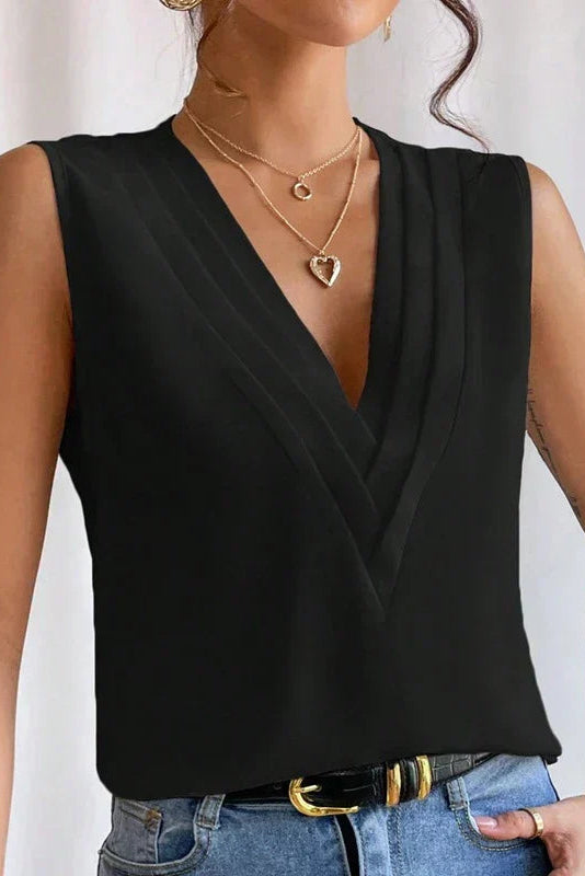 Dames Blouse Alma - Mouwloos en Elegante Pasvorm