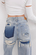 Dames Jeans Burgina - Ripped Details en Patchwork