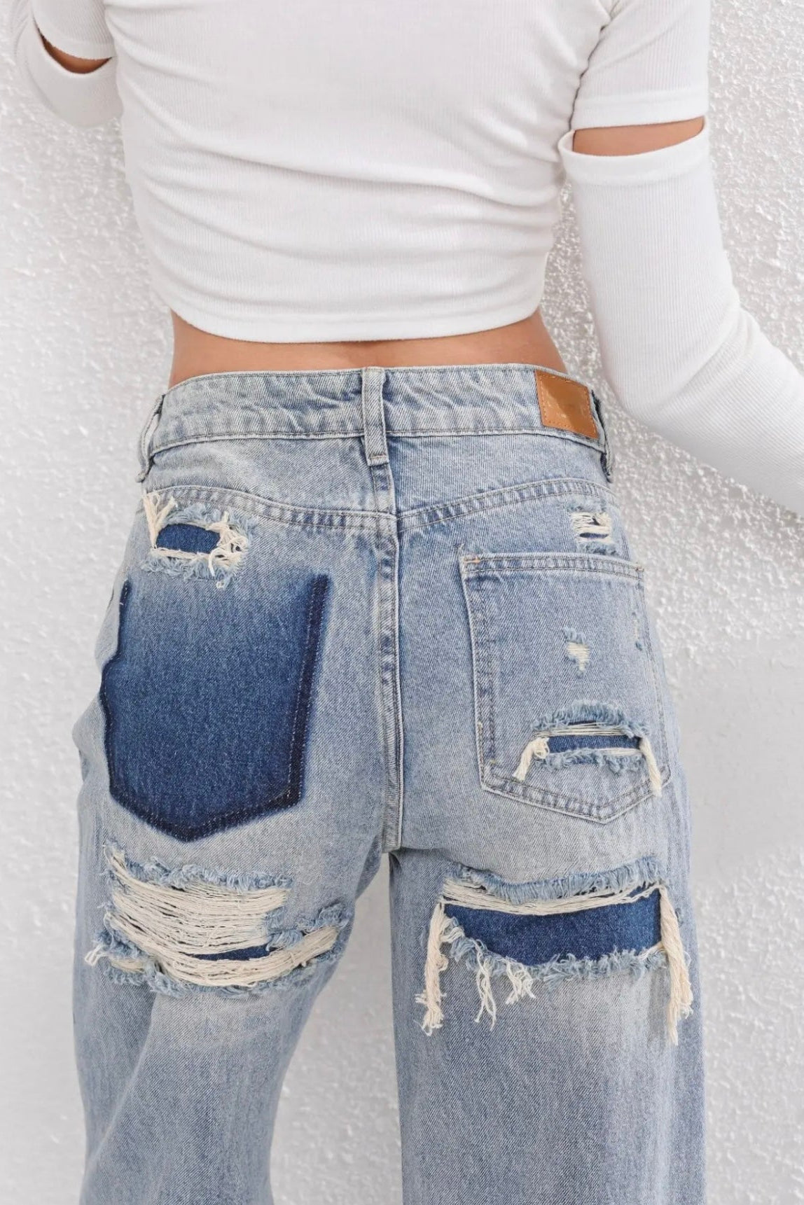 Dames Jeans Burgina - Ripped Details en Patchwork