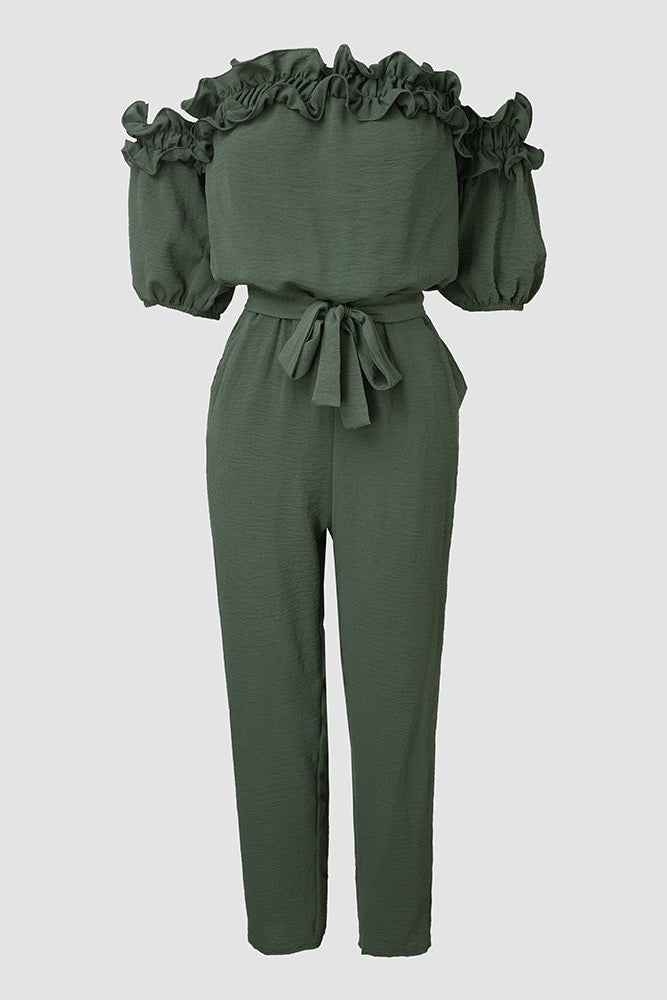 Dames Jumpsuit Celeste - Off-Shoulder en Tailleceintuur