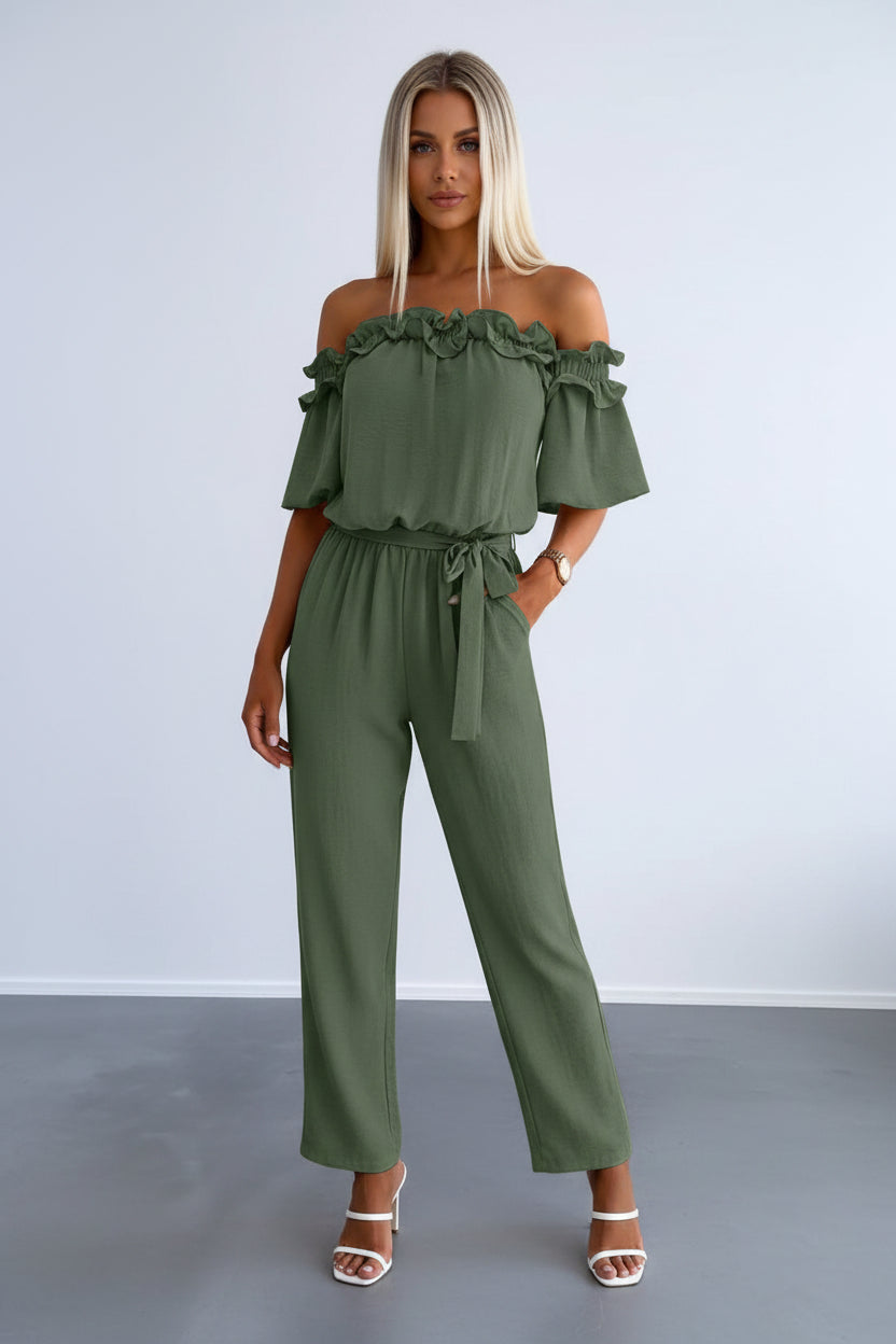 Dames Jumpsuit Celeste - Off-Shoulder en Tailleceintuur