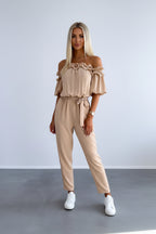 Dames Jumpsuit Celeste - Off-Shoulder en Tailleceintuur