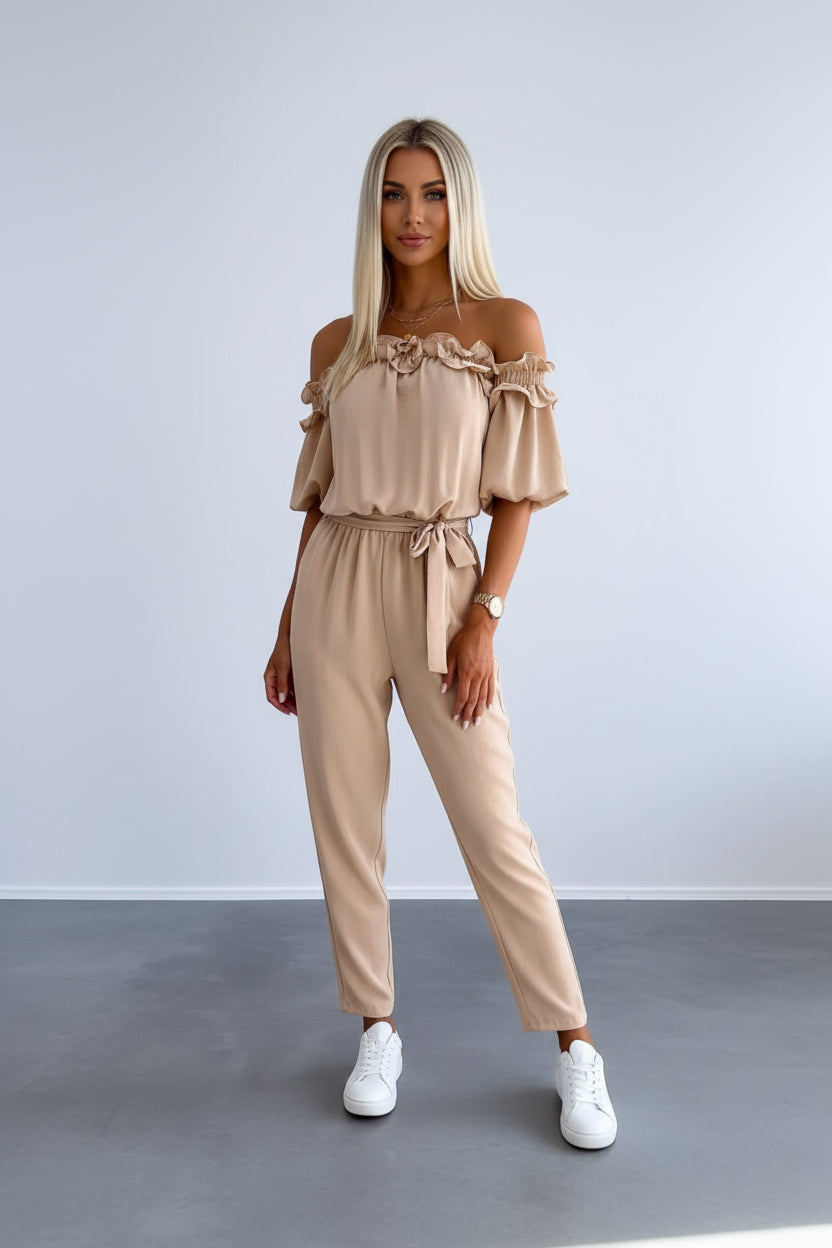 Dames Jumpsuit Celeste - Off-Shoulder en Tailleceintuur
