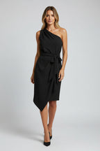 Dames Jurk Hannah - Off-Shoulder en Tailleceintuur