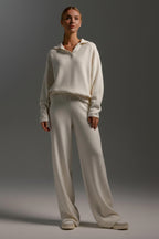 Dames Loungeset Broek en Shirt met Kraag | Relaxed Fit | Halima