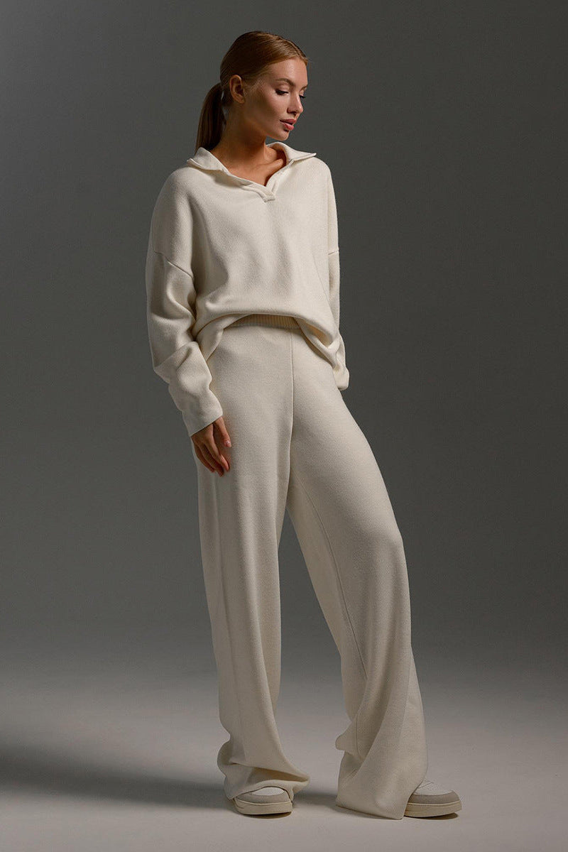 Dames Loungeset Broek en Shirt met Kraag | Relaxed Fit | Halima